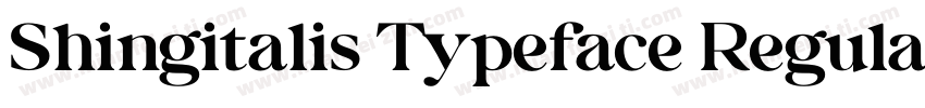 Shingitalis Typeface Regular字体转换